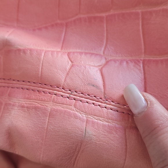 Coach Pink Crocodile-Embossed Bag - Picture 11 of 15